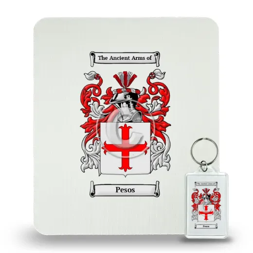 Pesos Mouse Pad and Keychain Combo Package
