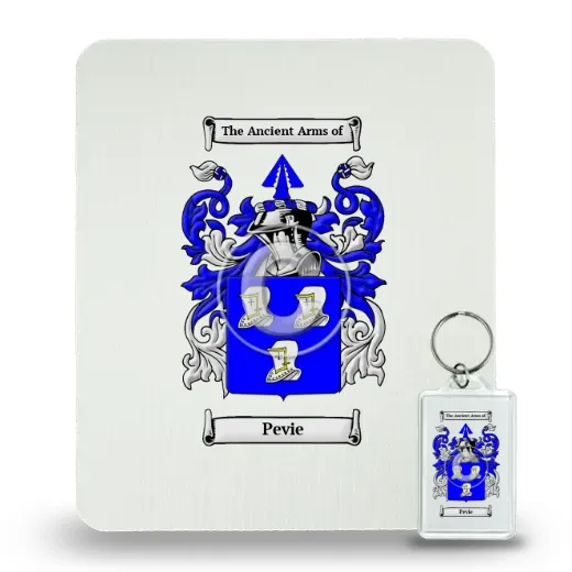 Pevie Mouse Pad and Keychain Combo Package