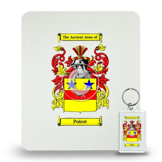 Poirot Mouse Pad and Keychain Combo Package