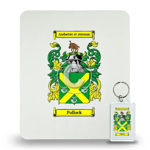Pollock Mouse Pad and Keychain Combo Package