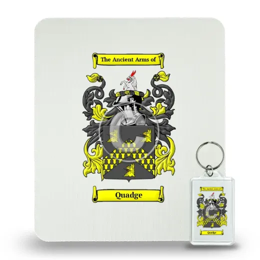 Quadge Mouse Pad and Keychain Combo Package
