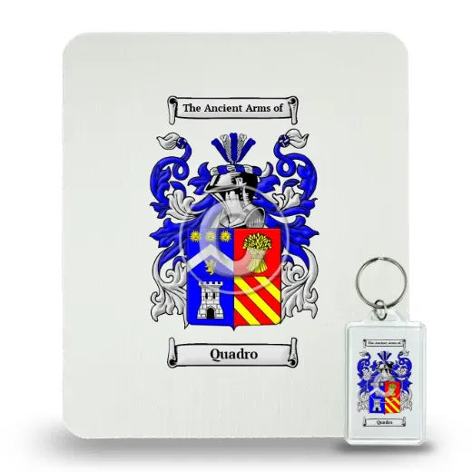 Quadro Mouse Pad and Keychain Combo Package
