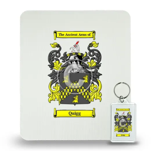 Quigg Mouse Pad and Keychain Combo Package