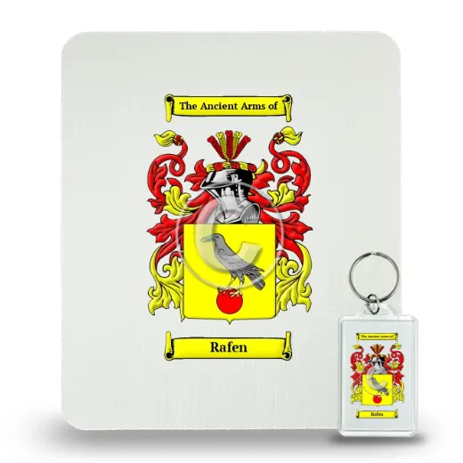 Rafen Mouse Pad and Keychain Combo Package