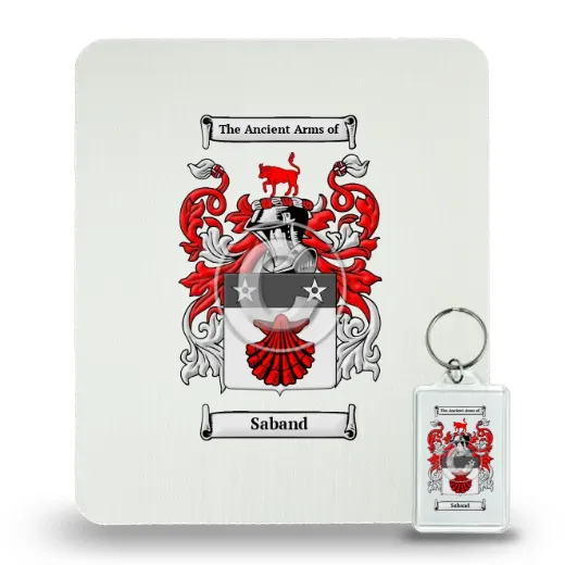 Saband Mouse Pad and Keychain Combo Package