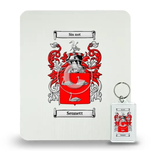 Sennett Mouse Pad and Keychain Combo Package