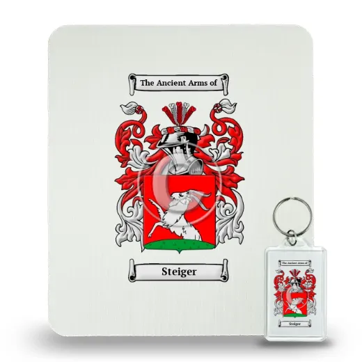 Steiger Mouse Pad and Keychain Combo Package