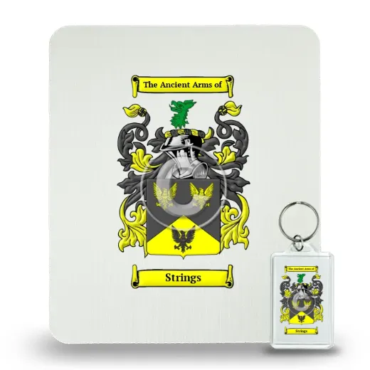 Strings Mouse Pad and Keychain Combo Package