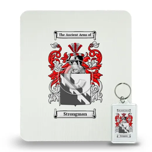 Strongman Mouse Pad and Keychain Combo Package