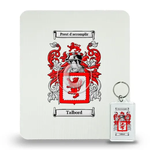 Talbord Mouse Pad and Keychain Combo Package