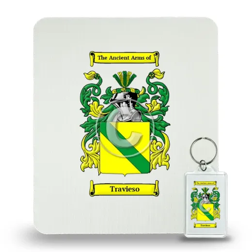 Travieso Mouse Pad and Keychain Combo Package