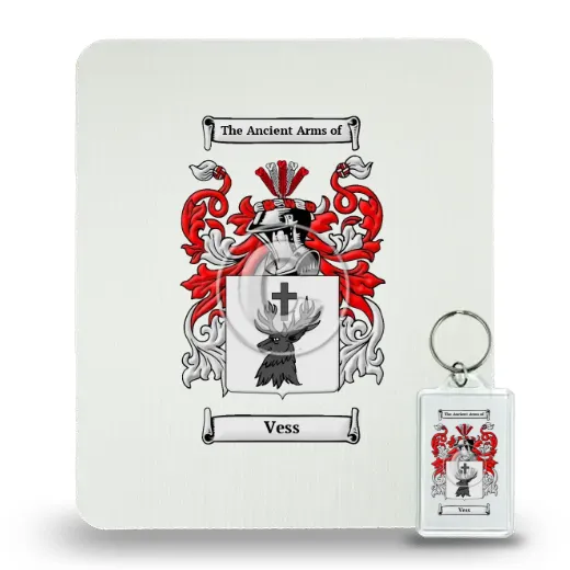 Vess Mouse Pad and Keychain Combo Package
