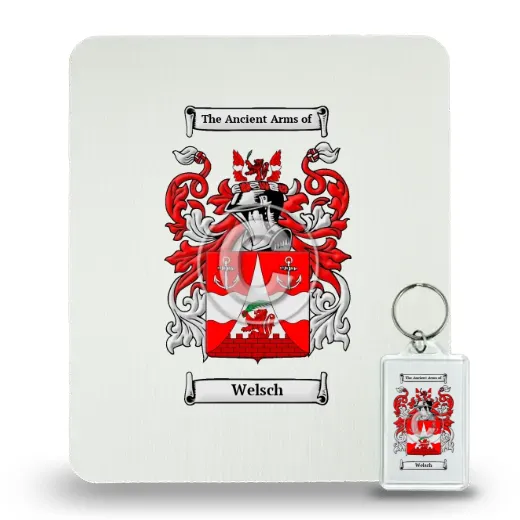 Welsch Mouse Pad and Keychain Combo Package