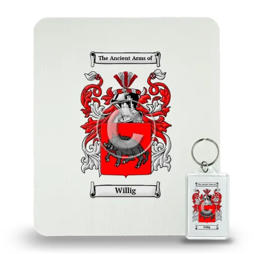 Willig Mouse Pad and Keychain Combo Package