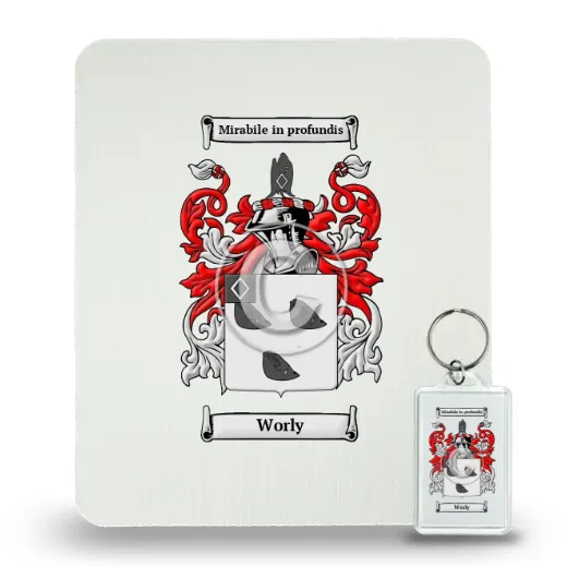 Worly Mouse Pad and Keychain Combo Package