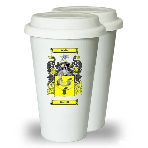 Bartell Pair of Ceramic Tumblers with Lids