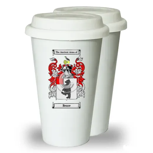 Beare Pair of Ceramic Tumblers with Lids