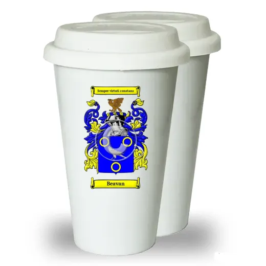 Beavan Pair of Ceramic Tumblers with Lids