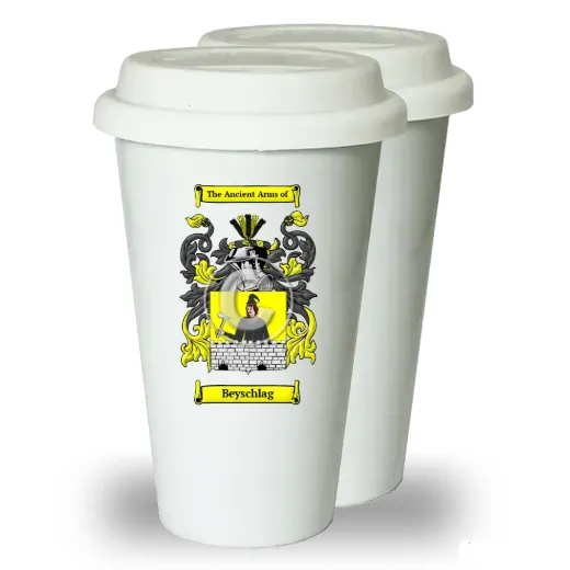 Beyschlag Pair of Ceramic Tumblers with Lids