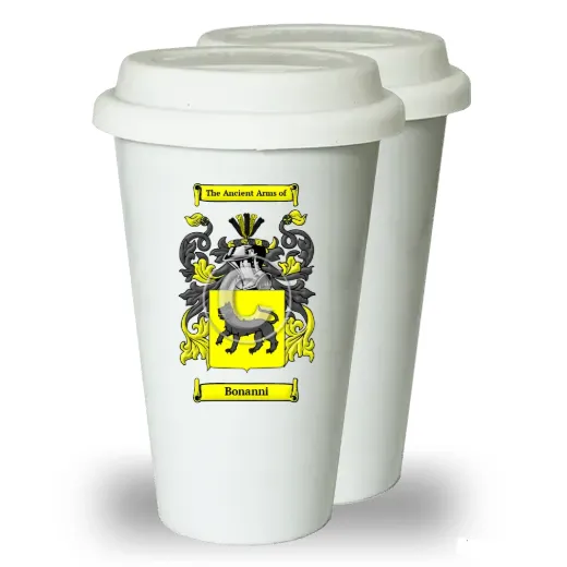 Bonanni Pair of Ceramic Tumblers with Lids