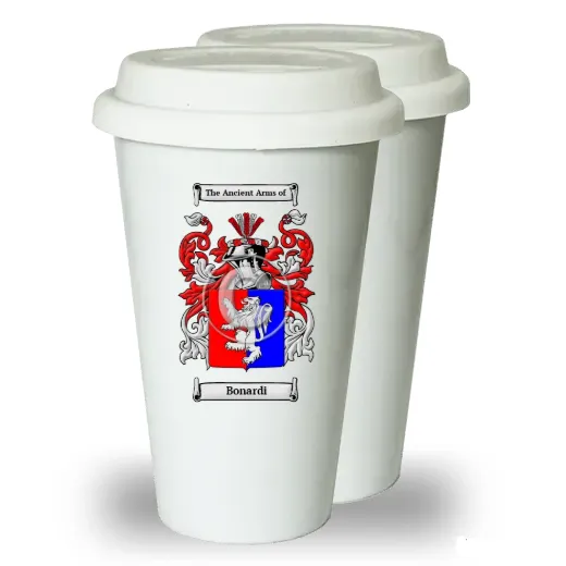 Bonardi Pair of Ceramic Tumblers with Lids