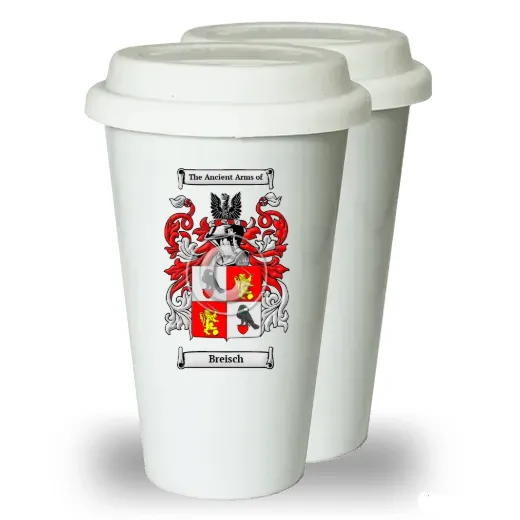 Breisch Pair of Ceramic Tumblers with Lids