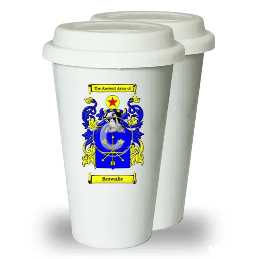 Brownlie Pair of Ceramic Tumblers with Lids