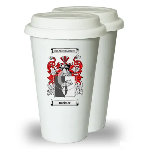 Bucknor Pair of Ceramic Tumblers with Lids