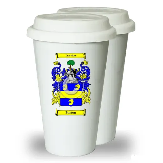 Burton Pair of Ceramic Tumblers with Lids