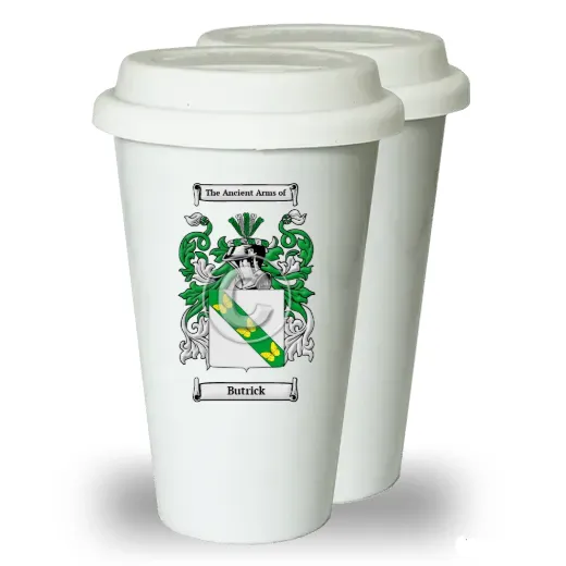 Butrick Pair of Ceramic Tumblers with Lids