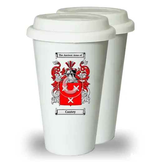 Cantey Pair of Ceramic Tumblers with Lids