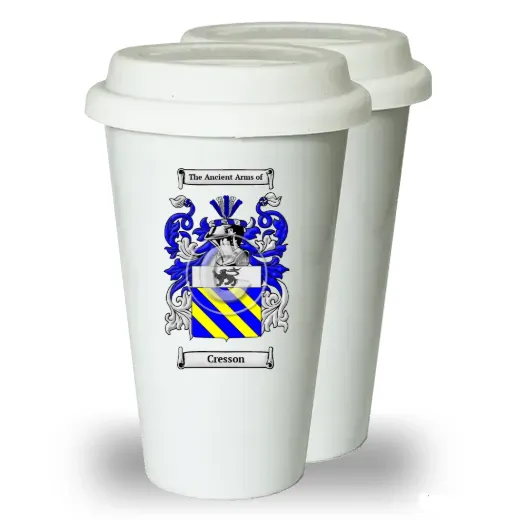 Cresson Pair of Ceramic Tumblers with Lids