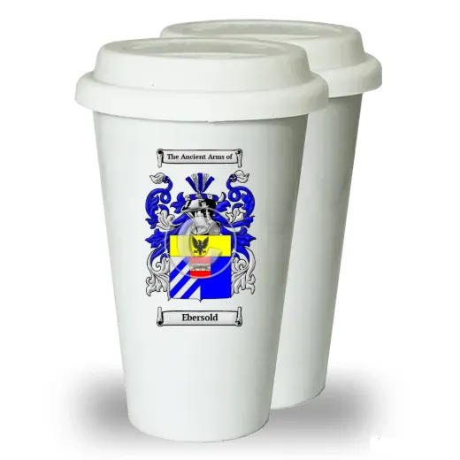 Ebersold Pair of Ceramic Tumblers with Lids