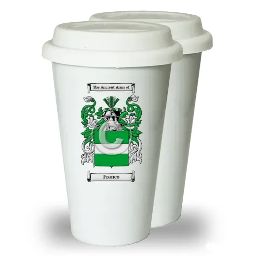 Franco Pair of Ceramic Tumblers with Lids