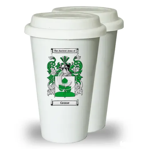 Grosse Pair of Ceramic Tumblers with Lids