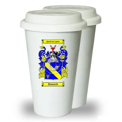 Howarth Pair of Ceramic Tumblers with Lids