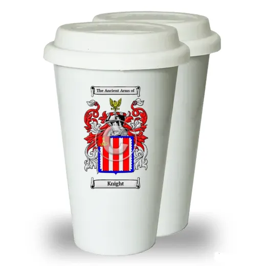 Knight Pair of Ceramic Tumblers with Lids