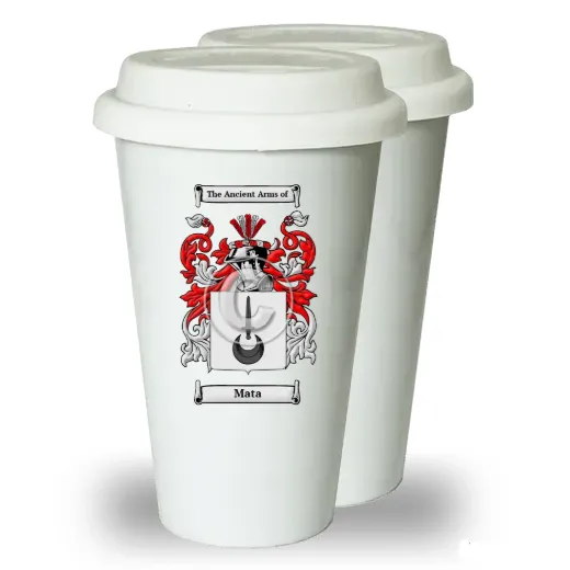 Mata Pair of Ceramic Tumblers with Lids