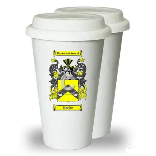 Morfee Pair of Ceramic Tumblers with Lids