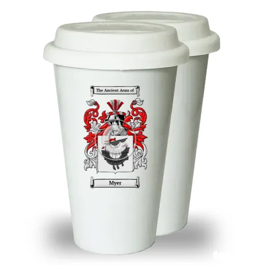 Myer Pair of Ceramic Tumblers with Lids