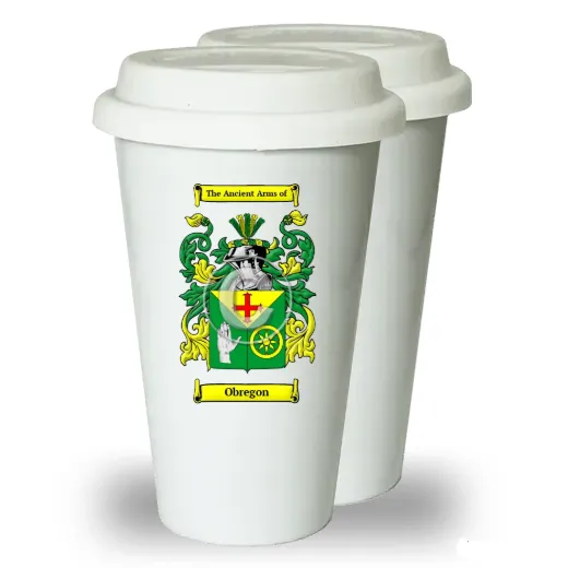 Obregon Pair of Ceramic Tumblers with Lids