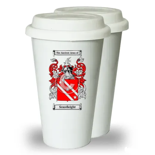 Scarebright Pair of Ceramic Tumblers with Lids