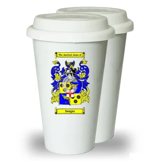 Seeger Pair of Ceramic Tumblers with Lids