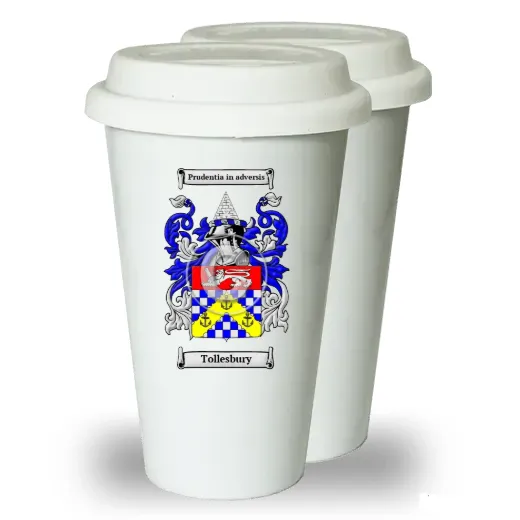 Tollesbury Pair of Ceramic Tumblers with Lids