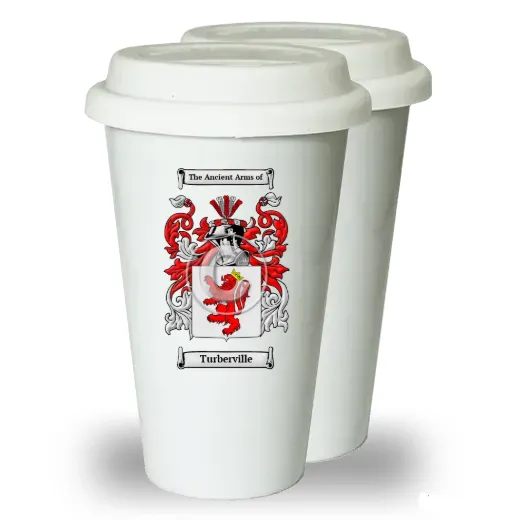 Turberville Pair of Ceramic Tumblers with Lids