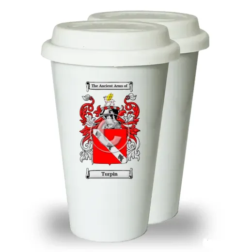 Turpin Pair of Ceramic Tumblers with Lids