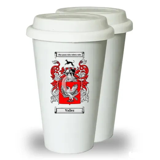 Vallez Pair of Ceramic Tumblers with Lids