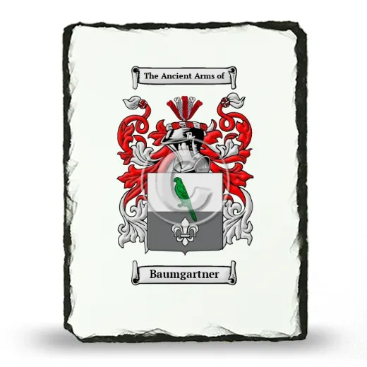 Baumgartner Coat of Arms Slate
