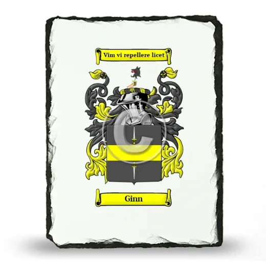 Ginn Coat of Arms Slate