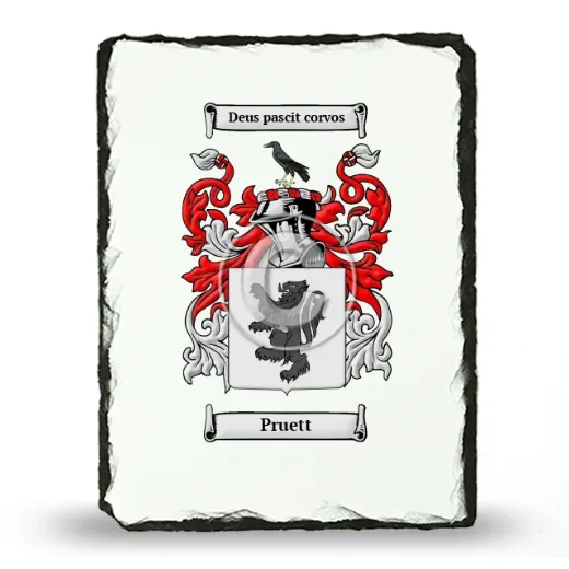 Pruett Coat of Arms Slate